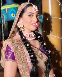 Anagha Bhosale Instagram - KRISHNA KI GOPI ❤️🦚
.
तुम प्रेम हो.. तुम प्रीत हो
मनमीत हो राधे..मेरी मनमीत हो🦚
.
.
.
#radhakrishna #radha #radharani #janmashtami #anaghabhosale