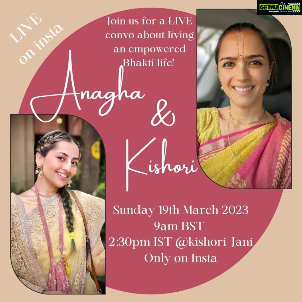 Anagha Bhosale Instagram - Join us live tomorrow only on Insta! Anagha #kishori #live #podcasts #womeninsanatandharma #womenpodcasters