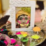 Anagha Bhosale Instagram - Colours of love🌈 Happy Holi everyone 2023 May this auspicious day of Gaura Purnima & Holi fill our lives with colourful love & pure devotion towards Radha Rani & Hari ♥️🦚