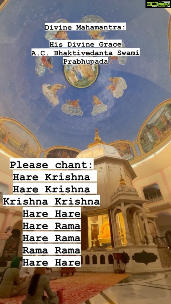 Anagha Bhosale Instagram - Srila Prabhupada ki jai…✨ This is the Mahamantra everyone should chant everyday….Please start chanting Hare Krishna mahamantra everyone & experience eternal joy✨🦚 𝗜𝗦𝗞𝗖𝗢𝗡 𝗠𝗮𝘆𝗮𝗽𝘂𝗿