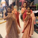 Anamika Chakraborty Instagram – Amidst, the rush on the set this is what we do.
