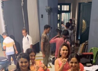 Anamika Chakraborty Instagram - Amidst, the rush on the set this is what we do.