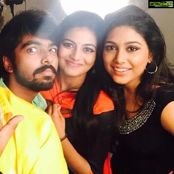 Anandhi Instagram - Shooting With G.V prakash and Manisha for TIN😊