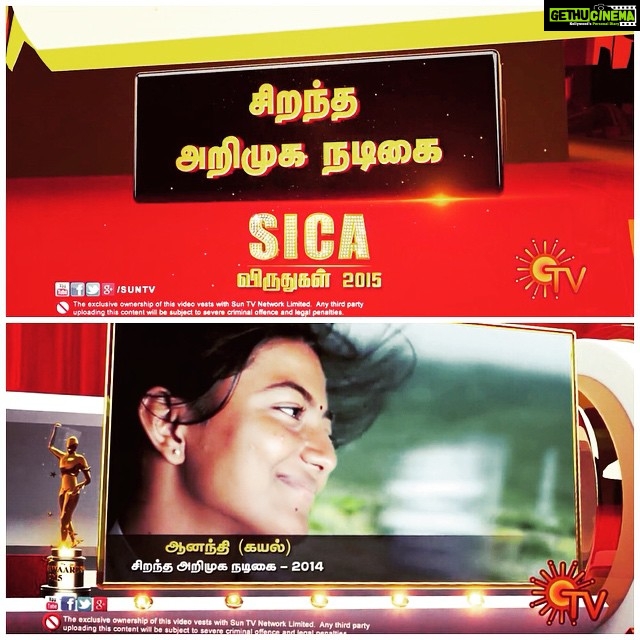 Anandhi Instagram - SICA Best Debut Award π #angel #awards #actress #anandhi #beauty #beautiful #bollywood #bollywoodactress #cute #cinema #hasika #instafun #indiancinema #indianactress #indianprincesse #kayal #kayalanandhi #kollywood #kollywoodactress #lady #movie #princesse #queen #tamil #telegu #tollywood #tollywoodactress#sica #suntv#win