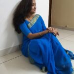 Ananya Instagram - 🔷️ #saree #sareelover #traditional #indianwear #bluesaree