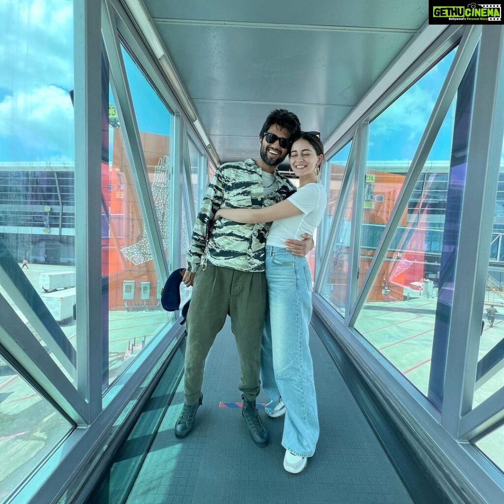 Ananya Panday Instagram - 34 days, 20 flights, 17 cities - what’s kept us going is YOUR love ❤️ We’ve been blessed beyond measure with all the love and joy you have showered us with in every city and I will never ever forget this. Our film is yours tomorrow!!!! We do it all for you, Enjoyyyyyyy #LIGER ❤️❤️❤️ also appreciation post for this guy right here @thedeverakonda I wouldn’t want it any other way and I couldn’t imagine this adventure with anyone else - you’re simply the best, thank you for being you! 🤍☀️