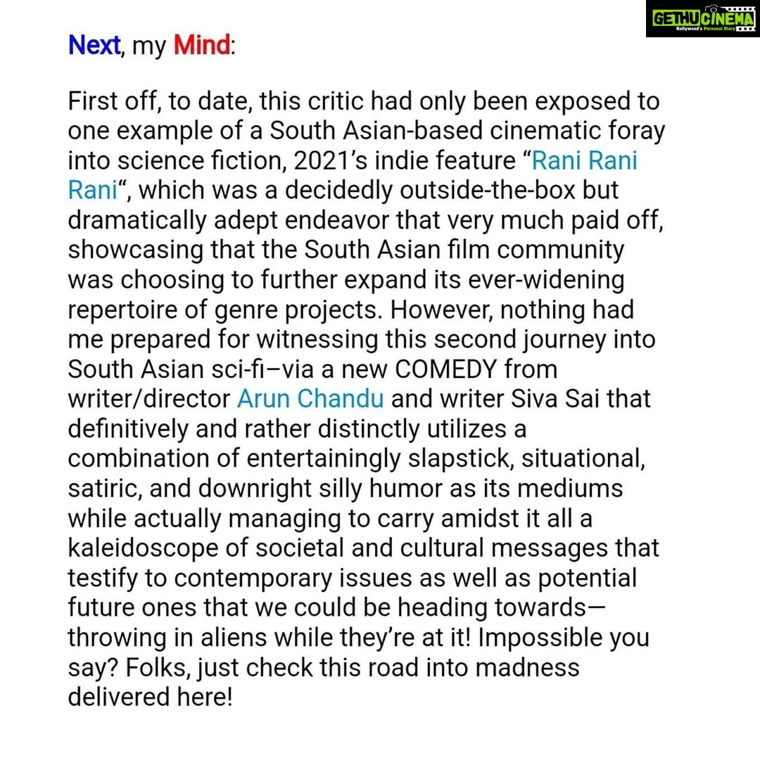 Anarkali Marikar Instagram - Gaganachari's first official review from CPIFF, Chicago. ❤