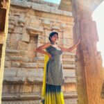 Anarkali Marikar Instagram - Hampi😇 @ameenbarif 📸 @aiwasilks outfit @joe_elize_joy styling