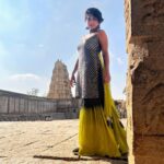 Anarkali Marikar Instagram – Couldn’t get enough out of this beautiful place!!!
Hampi❤️❤️

@ameenbarif 📸
@aiwasilks sharara outfit 
@joe_elize_joy styling Virupaksha Temple