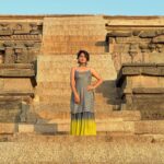 Anarkali Marikar Instagram - Hampi😇 @ameenbarif 📸 @aiwasilks outfit @joe_elize_joy styling
