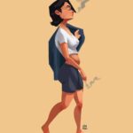 Anarkali Marikar Instagram - I like how cool and calm I am in this art work with my cute little tummy. @adhidraws this is lovely❤️