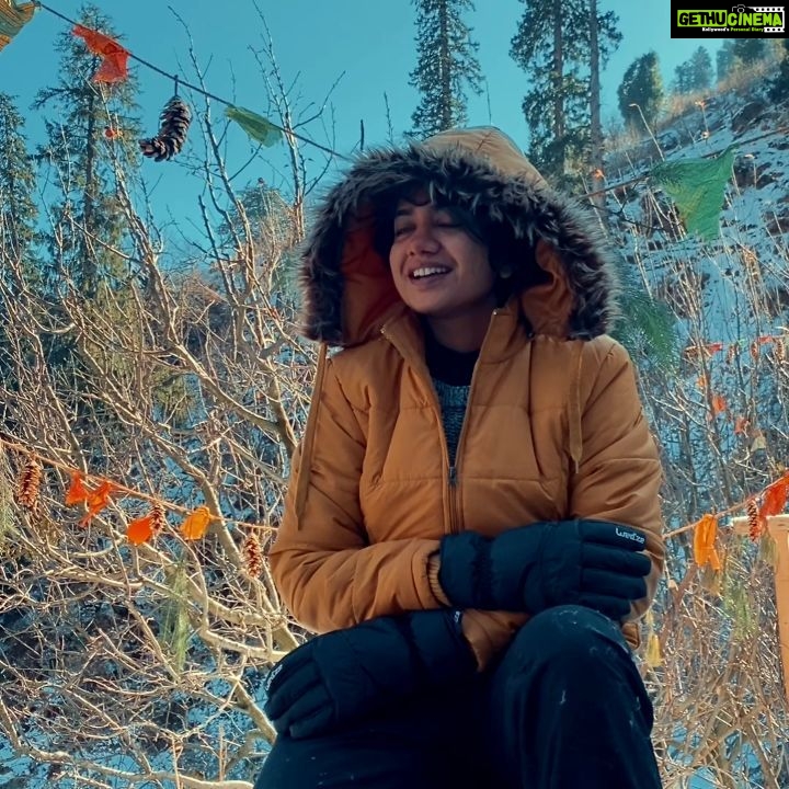 Anarkali Marikar Instagram - "Ne himamazhayay Varu" Is still one of my favourite songs and I've been waiting to sing this with snow around me. I wish I could sing it better 🥴 it was really really cold I could hardly talk🙄 @ashiquesairashahir 📸 @farmerskafeshilha gudiyahouse.in