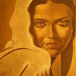 Angira Dhar Instagram – She golden 💛 #oilpainting #makeart #art #itsallrightobewrong