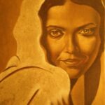 Angira Dhar Instagram - She golden 💛 #oilpainting #makeart #art #itsallrightobewrong