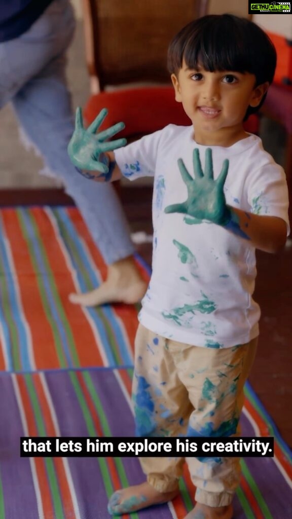 Anita Hassanandani Instagram - It’s such a mom-thing to be worried about your little ones and their health, especially if they love to explore their creativity like Aaravv. @dettol.india has launched its New Personalized Foaming Handwash, which has a moisture-rich foam for creative little ones like these! Here’s how you can get a personalised pack for your child: 1. Go to Amazon and buy Dettol Foaming handwash 2. Scan the QR code and follow the steps 3. Order your custom sticker for FREE 4. Stick it on the pack with your children and let them explore without the fear of germs! #ad #sponsored #DettolProtectsTomorrow #DettolFoamingHandwash #Kidsactivities