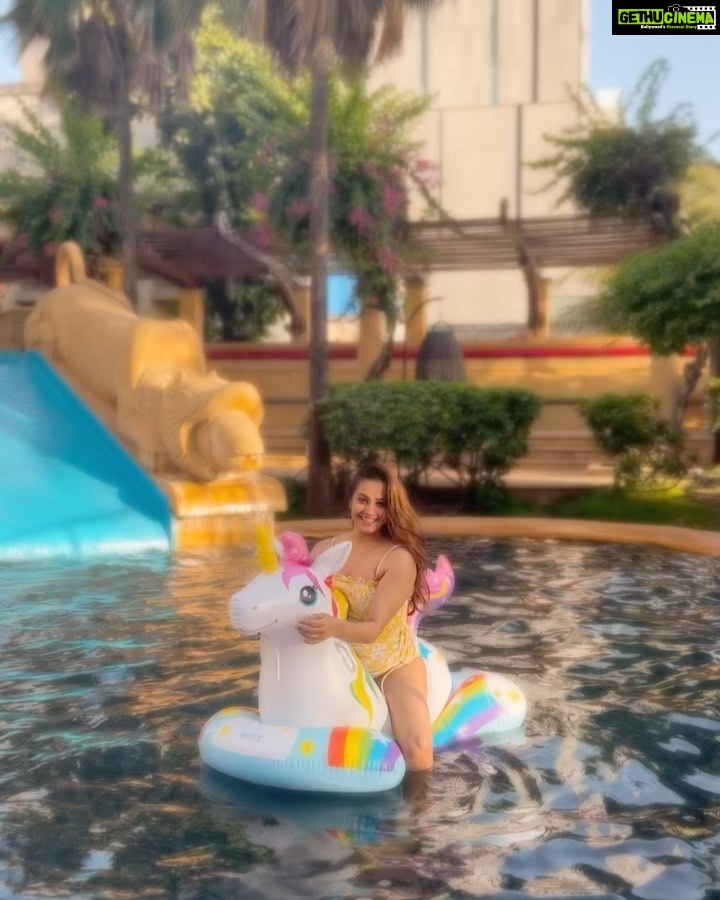 Anita Hassanandani Instagram - Living my childhood dreams with my child and hubby 🦄 I think the biggest blessing is to be married to someone who lets you be YOU with all the prefect imperfections Thank you and love you 🥰 @rohitreddygoa