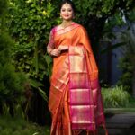 Anitha Sampath Instagram - Saree @nakshatrasilksaree Make-up @aarthy_hairandmakeup Hairstyle @shalini_hairartist Jewellery @chennai_jazz Blouse @ve_kay_boutique Place @elementsoneastcoast Photography @shades_of_vijay Saree pleat @pleats_drapes