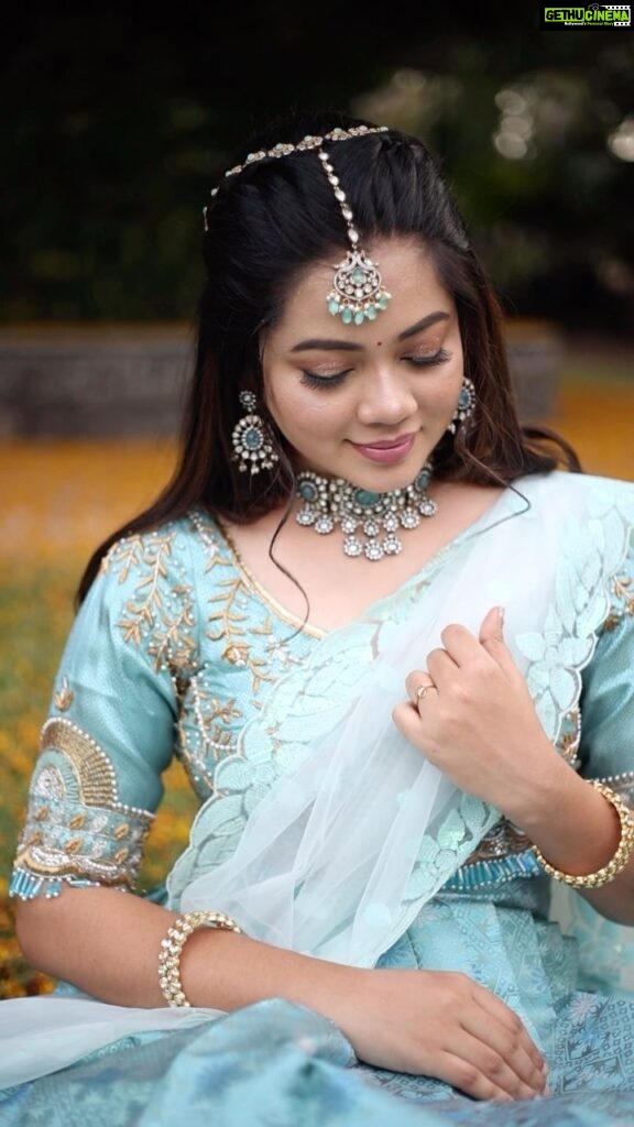 Anitha Sampath Instagram - Mua - @luxxmakeover Beautiful @official_anithasampath flaunting in the outfit curated by @magariga_couture Finely illustrated by @madhumitha_photography Jewellery- @ayrabridaljewellery Dupatta styling by @style_ur_drape_with_gifty . . . . . #anithasampath #chennaimakeupartist #bridalmakeup #bridalmakeupartist #makeupcourse