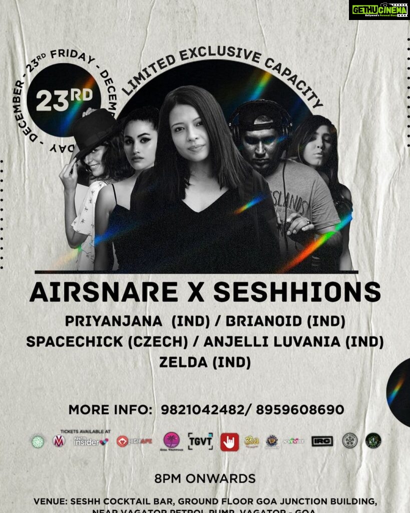 Anjali Lavania Instagram - Airsnare X Seshhions are bringing you a scintillating sound session with some of the very finest electronic maestros on duty. The event will feature Priyanjana, Brianoid, Space Chick, Anjelli Luvania & Zelda! The venue for the night will be the new hot property in Vagator - Seshh Cocktail Bar. Note: Entry is restricted only to an exclusive few so grab your tickets at the earliest while they last. 9 pm onwards For information, Call - +91 98210 42482/8959608690 Tickets 👇 https://www.happynotesevents.com/event/Airsnare-X-Shessions/6658 https://insider.in/priyanjanabrianoidspacechick-more-dec23-2022/event https://www.happynotesevents.com/event/Airsnare-X-Shessions/6658 #housemusic #tmusicproducer #melodictechno #deeptech #deephouse #technolovers #goaparty #goavibes #vagatorparty #technovibes #friday #goamusicscene #electronicmusic #nighlife #deephouse #party #groove #proghouse