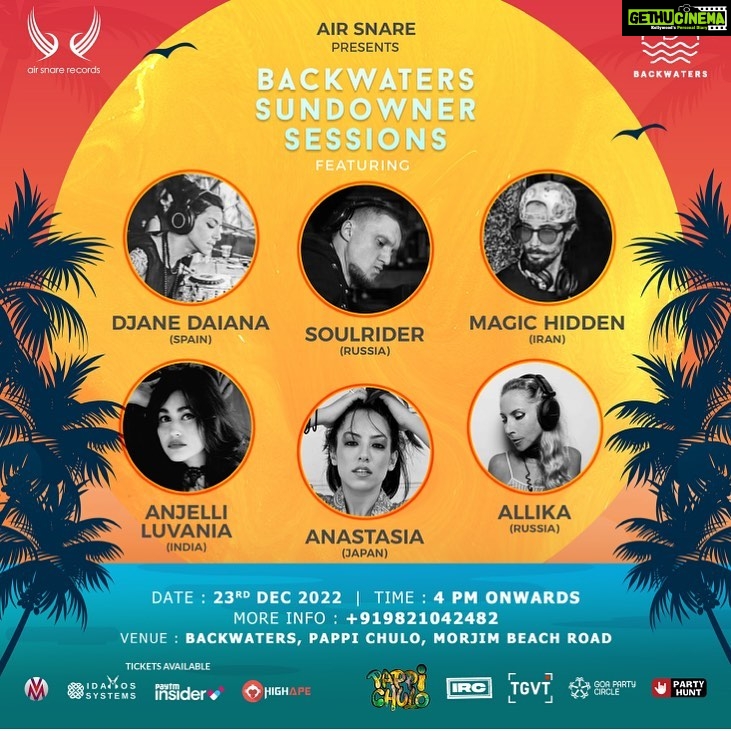 Anjali Lavania Instagram - #sunsetvibes Air Snare presents "Backwaters Sundowner Sessions" on the 23rd December at Backwaters, Morjim Goa! The evening will be a spectacle of sound with Djane Diana, SoulRider, Magic Hidden, Anjelli, Anastasia & Allika! At the Sc Join us for solid dance floor session 🙌 4 pm onwards More info 9821042482 Grab your tickets today at https://idamoss.com/events/backwaters-sundowner-goa/ https://insider.in/backwaters-sundowner-with-djane-dianasoulridermagic-hidden-more-dec23-2022/event technomusic #technoproducer #undergroundmusic #deeptech #deephouse #technolovers #goaparty #goavibes #morjmparty #technovibes #beachparty #sundowners #sundayparty #goamusicscene #electronicmusic #sundowner #technoparty #undergroundmusicscene #groove