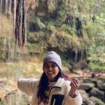 Anjali Patil Instagram - Waterfalls are God in speed! And Meghalaya was all about seeing them in different styles. I clocked almost 10-12 different types of waterfalls in a single day. The joy of witnessing the shear power of flowing water, through roots, through stones, through jungles is almost like being in the presence of godlike entity. No wonder this visit filled me with pure joy and stillness. The mystical Meghalaya is truly once in a life time experience. @meghiff @meghtourism #traveldiary #meghalaya #waterfalls #meghalyatourism