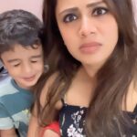 Anjana Rangan Instagram - Too cute not to post ❤️ My boy is the cutest ❤️🧿🧿 #winkwink #momandson #trending #trendingreels