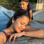 Anjana Rangan Instagram - Chilling at @suzofarms with my lil one 🥰