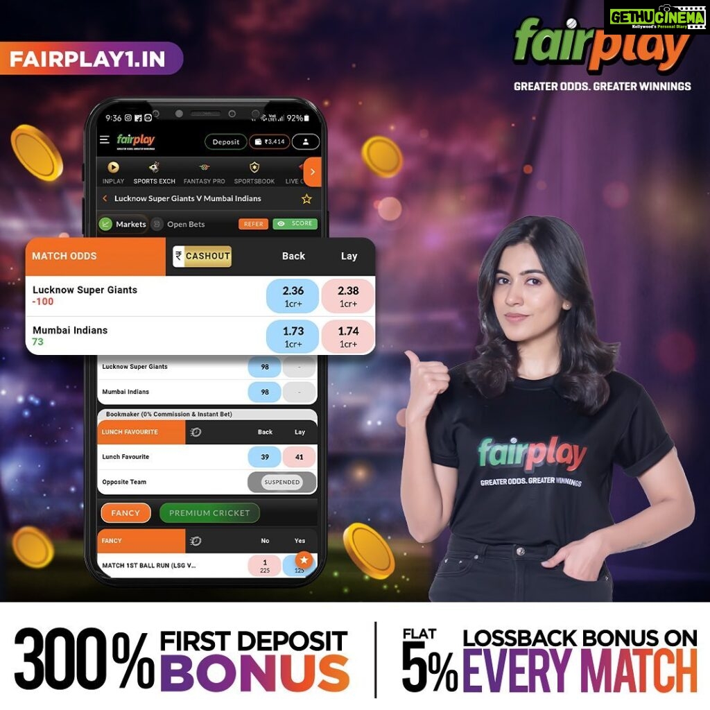 Anju Kurian Instagram - Use Affiliate Code ANJU300 to get a 300% first and 50% second deposit bonus. It’s the eliminator and Mumbai and Lucknow have the last chance to progress towards the finals. Get 400+ fancy market options on FairPlay to predict the performances of your favourite teams and players. Plus, get a 5% loss-back bonus on every match this IPL and bet with confidence. Also, withdraw your earnings 24x7 🤑🤑. Visit the link to place your bets now! Register today, win everyday 🏆 #IPL2023withFairPlay #IPL2023 #IPL #MIvsLSG #Cricket #T20 #T20cricket #FairPlay #Cricketbetting #Betting #Cricketlovers #Betandwin #IPL2023Live #IPL2023Season #IPL2023Matches #CricketBettingTips #CricketBetWinRepeat #BetOnCricket #Bettingtips #cricketlivebetting #cricketbettingonline #onlinecricketbetting