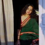 Ann Augustine Instagram - 🌶 📸 @clintsoman #random#saree#curls#jewelleryaddict#silverlove#curlyhair#home#magichour#coffeeaddict#artlover
