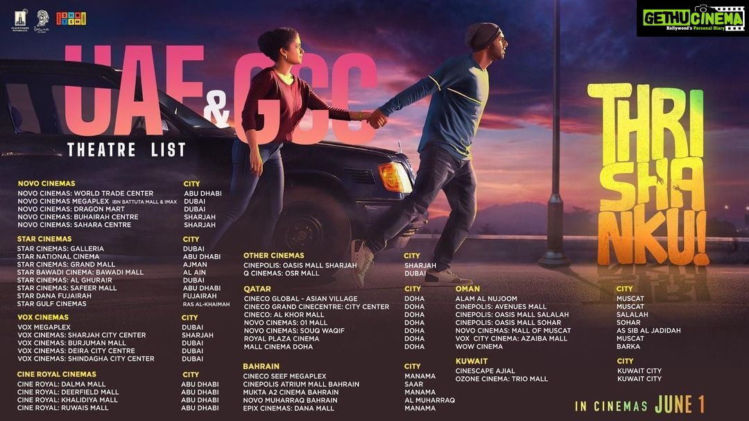 Anna Ben Instagram - Here is our UAE and GCC theatre list @thrishankufilm @arjun_ashokan @benanna_love @achyuthvinayak @nandufilmactor @sureshkrishna_5 @deadlyidli @fahim_safar @shiva_hariharan91 @matchboxshots @saritagpatil @vishnushyamaprasad @__hijk @dikssharoutray @ajith.uni @krishnakumar_actor @balajisarma_actor @apinternationalfilms @e4entertainment @thinkmusicofficial #AnnaBen #ArjunAshokan #MatchboxShots #JonitaGandhi #LacunaPictures #ClocktowerPictures #AchyuthVinayak