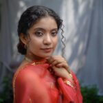 Anna Ben Instagram - Red Dahlia ✨ Wearing : @picchika * * * #portraits #annaben #red #light #sony #35mmfilm #fashion #artist #film #portraitphotography #portraitphotography #sonyalpha #kochi Kochi Kerela, India