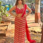 Antara Biswas Instagram - Give Me Red ❤️…. #bekaaboo #mahasangam #naagin6 #saturday #sunday #excited Styled by: @tripzarora @rina_mane25 Mua: @sumitsenapati5558 📸: @deepakpathak663