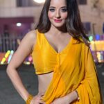 Antara Biswas Instagram – So Many Songs In Mind On This Yellow Saree… You Suggest Me For My next #reel 🤷‍♀️

#beqaboo #tonight at 9pm 

Mua : @makeupbyshahrooq 
📸: @deepakpathak663 Film City