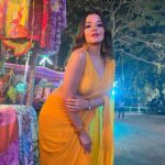 Antara Biswas Instagram – So Many Songs In Mind On This Yellow Saree… You Suggest Me For My next #reel 🤷‍♀️

#beqaboo #tonight at 9pm 

Mua : @makeupbyshahrooq 
📸: @deepakpathak663 Film City