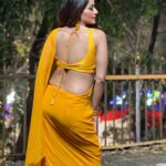 Antara Biswas Instagram – So Many Songs In Mind On This Yellow Saree… You Suggest Me For My next #reel 🤷‍♀️

#beqaboo #tonight at 9pm 

Mua : @makeupbyshahrooq 
📸: @deepakpathak663 Film City