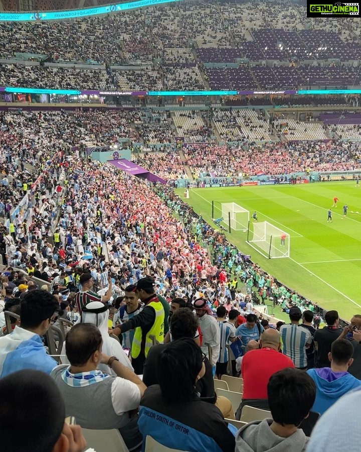 Anushka Ranjan Instagram - Had the most surreal experience yesterday! Argentina 🇦🇷 vs Croatia 🇭🇷 semi-finals in Qatar!!! Vamos Vamos Argentina⚽️💃🏽 #FifaWorldCup2022 @adidasindia Lusail Stadium