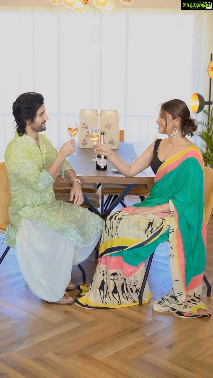 Anushka Ranjan Instagram - Travelling and exploring new places have always been something me and @adityaseal truly enjoy doing together. @ChandonIndia has opened a World of Possibilities with its limited-edition pack, showcasing the 6 wineries from across the world. We had so much fun creating curated cocktails inspired by USA, Brazil & India which instantly transported us back to our fondest memories during our travels. If you’d like to recreate our recipes, find the ingredients listed below. USA – Plum cut in fine slices and springs of wild sage Brazil – Pineapple cut in small cubes and Green Chillies split horizontally. India – Raw Mango and Tulsi leaves Enjoy Chandon Responsibly Content meant to be consumed for over 25+ years of age #ChandonIndia #DrinkResponsibly #WorldOfPossibilities