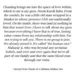 Anushka Sharma Instagram - “Chanting brings me into the space of love within, which to me is my guru, Neem Karoli Baba. From the outside, he was a little old man wrapped in a blanket in whose presence I felt unconditionally loved. On the inside, there was (and is) nothing in him that wasn't love. I have to talk about my guru because everything I have that is of true, lasting value comes from my relationship with him. I'm not trying to sell you. There is no group to join. We already joined it. It's called "the human race." Maharaj-ji, who was beyond any sectarian beliefs, said over and over again that we're all part of one family and that the same blood runs through our veins.” - Excerpt from Chants of a Lifetime, Krishna Das @krishnadasmusic 🌸💕