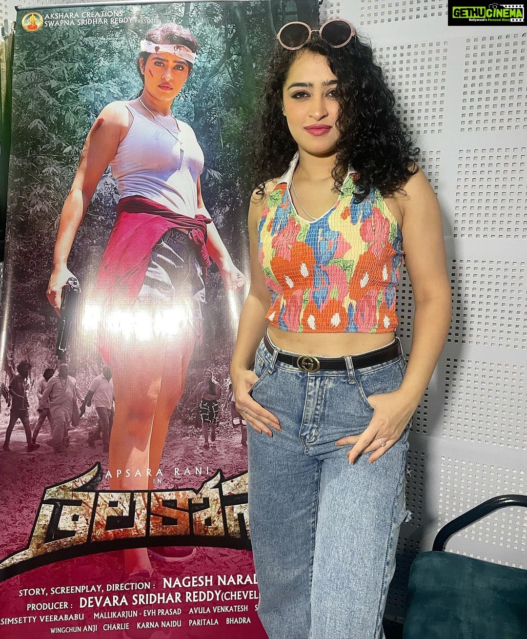 Apsara Rani Instagram - ‘TALAKONA’ Extremely excited about upcoming Telugu movie which is under post production currently 🎥 Production: Akshara Creations Direction: Nagesh Naradashi Hyderabad , Telengana. India