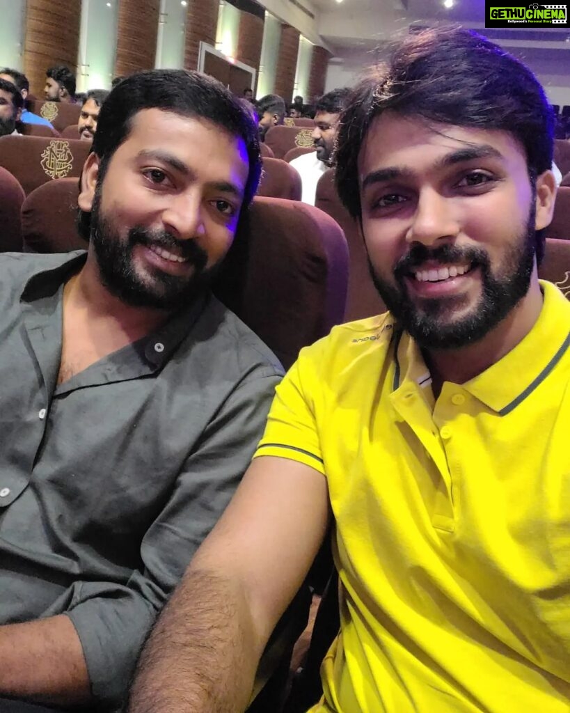 Arav Instagram - Got to work with the super talented, handsome and grounded @kalaiyarasananbu bro... he is an amazing person inside out.. Wishing him great success in all his endeavors #KalagaThalaivan #KalagaThalaivanFromNov18 . . . . . . . . . . . . . . . . . #brothers #actorslife #actor #kalaiarasan #tamilcinema