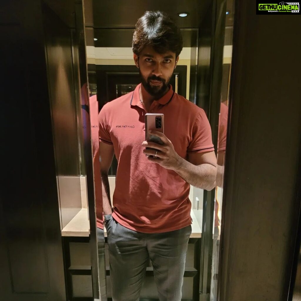 Arav Instagram - Kalagathalaivan promotions begins #KalagaThalaivan #kalagathalaivantrailer #redgiantmovies #arav #tamilfilm The Leela Palace Chennai