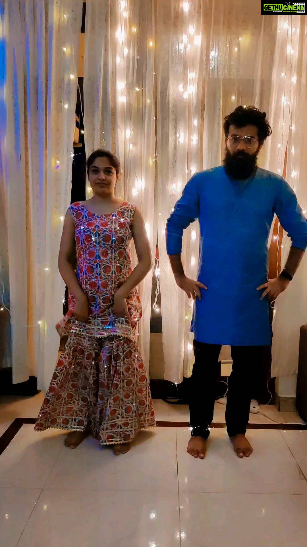 Archana Kavi Instagram - Diwali dance ft @ashwin_r_nair . . . #diwali #celebration #indianlook #deepawali