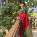 Asha Bhat Instagram - I loved it ❤️ I draped it💚 Thank you @sankalpa_angadi ❤️ Pic taken by Amma 😘