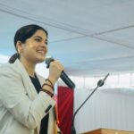 Asha Bhat Instagram - I was honoured to attend DVS college’s Golden Jubilee celebration. The bright minds from every department demonstrated their creativity in a brainstorming exhibition. Our young people are full of potential & are helping Bharat become more resilient. #karnataka #shivamogga #dvscollege #goldenjubilee #celebration