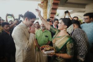 Asha Sharath Instagram - Some pictures and moments from Pankus Weddings💖
Saree : @ashasharathcollections