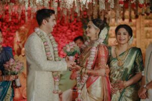 Asha Sharath Instagram - Some pictures and moments from Pankus Weddings💖
Saree : @ashasharathcollections