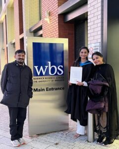 Asha Sharath Instagram - Im overwhelmed with happiness to see my little Panku graduate from her Masters in Business Analytics from Warwick University, UK. Always remember that you are braver than you believe, stronger than you seem, smarter than you think, and loved more than you’ll ever know. We love you💖.