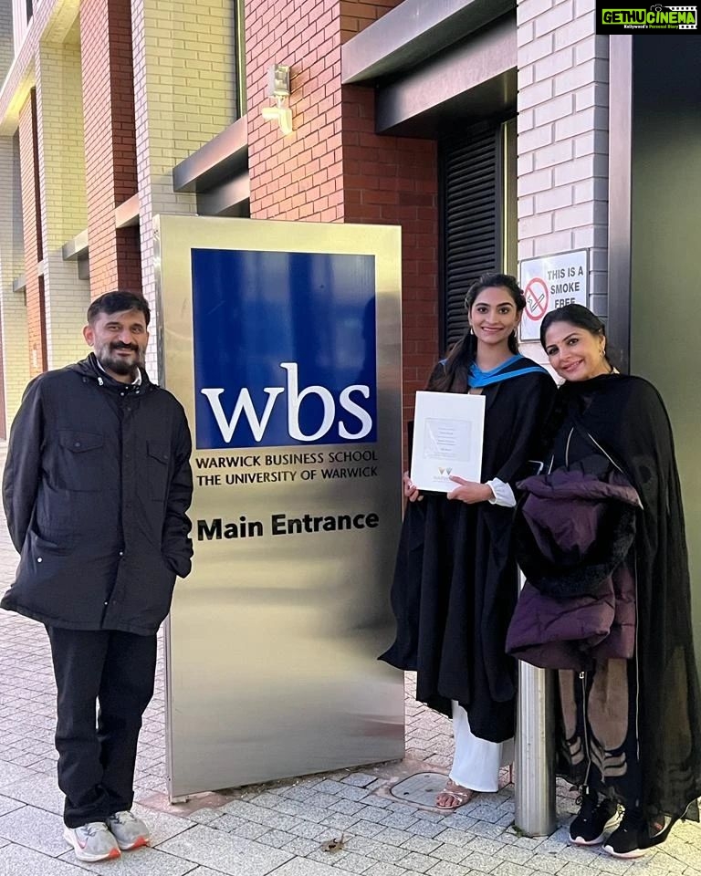 Asha Sharath Instagram - Im overwhelmed with happiness to see my little Panku graduate from her Masters in Business Analytics from Warwick University, UK. Always remember that you are braver than you believe, stronger than you seem, smarter than you think, and loved more than you’ll ever know. We love you💖.