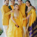 Asha Sharath Instagram - Some haldi moments 🌼 Saree : @ashasharathcollections