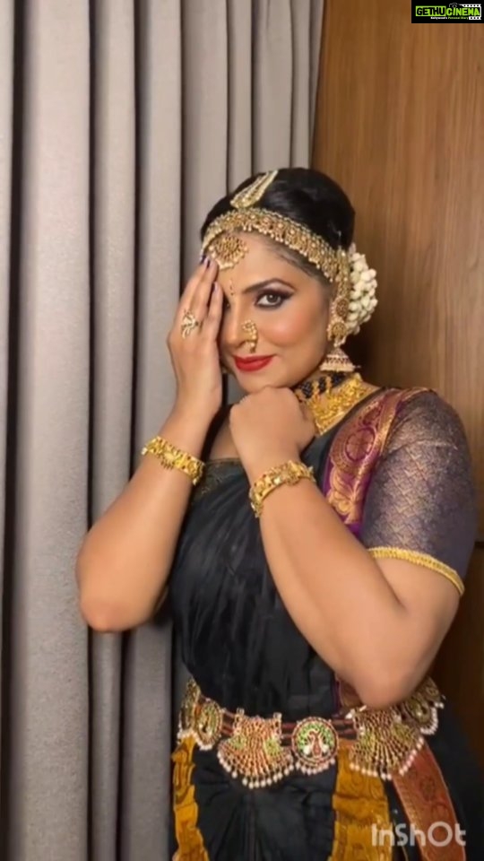 Asha Sharath Instagram - Sathyabhame🙈🥰 Costume & Jewellery: @ashasharathcollections